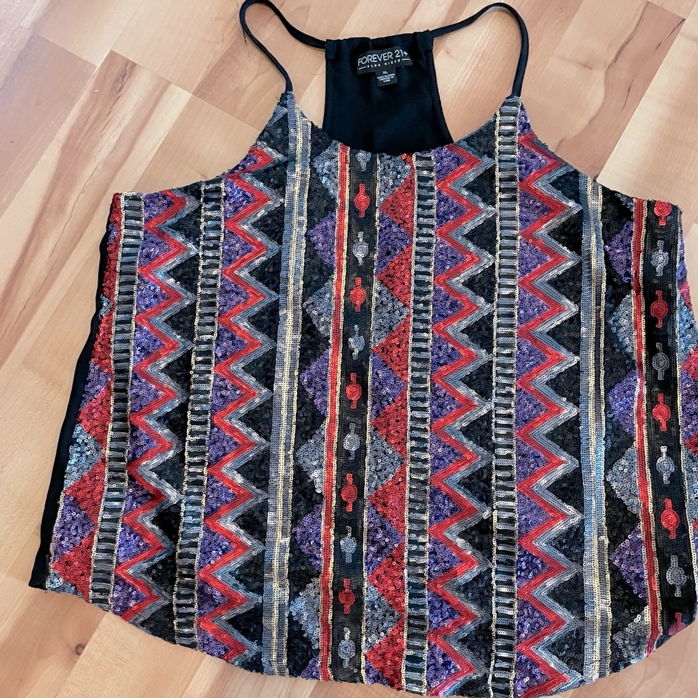 LN Sparkly Top from Forever 21 XL dress it up or down!  Wry classy